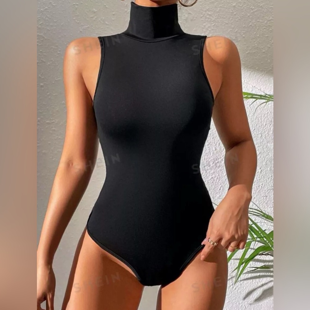 New! SHEIN Women’s XS Tall High Neck Tank Bodysuit